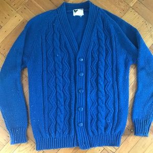 Blue knit cardigan